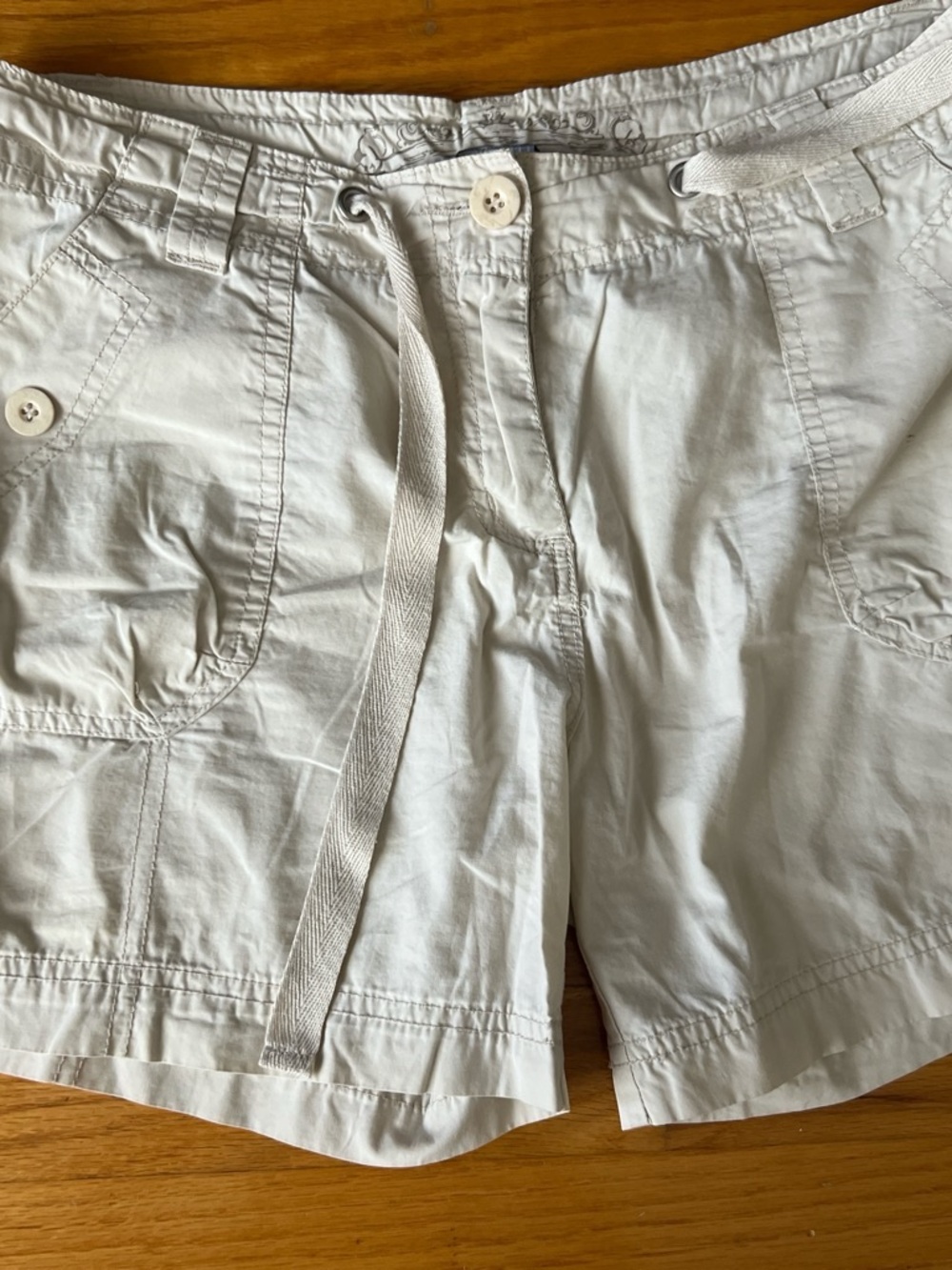 Dorothy Perkins Cream Drawstring Cargo Shorts